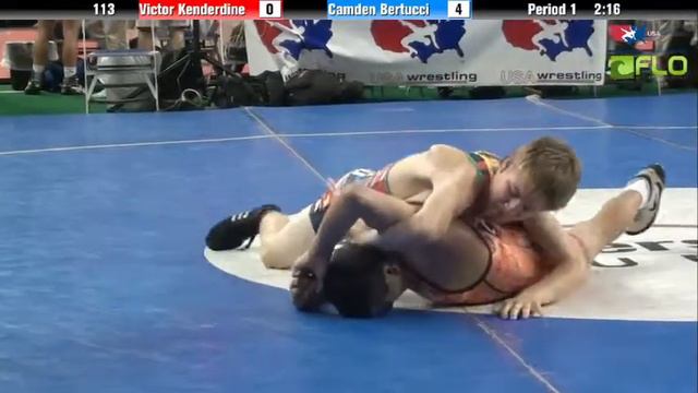 Junior 113 - Victor Kenderdine (Pennsylvania) vs. Camden Bertucci (Michigan) смотреть онлайн