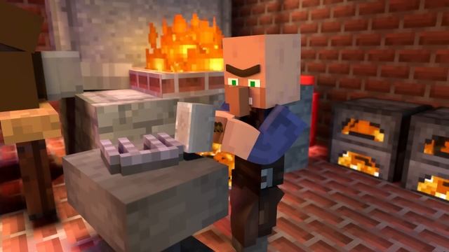 Villager Vs Pillager Part 20 [IRON MECHA Village Raid] NikNikamTV Minecraft Animation смотреть онлайн