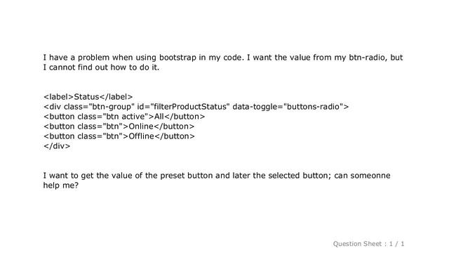 HTML : Define value in btn-group using twitter-bootstrap смотреть онлайн
