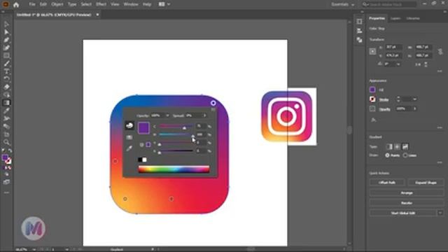 Membuat Logo Instagram dengan Adobe Illustrator CC 2020 смотреть онлайн