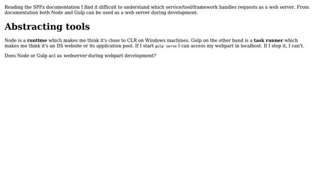 Sharepoint: Does an SPFx webpart run on Gulp or Node as web server? (2 Solutions!!) смотреть онлайн