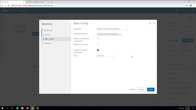 Virtual Machine Recovery in Avamar using Changed Block Tracking смотреть онлайн