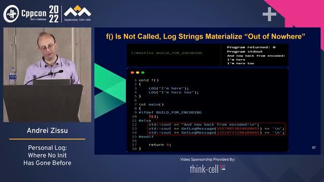 Personal Log - Where No Init Has Gone Before in C++ - Andrei Zissu - CppCon 2022 смотреть онлайн
