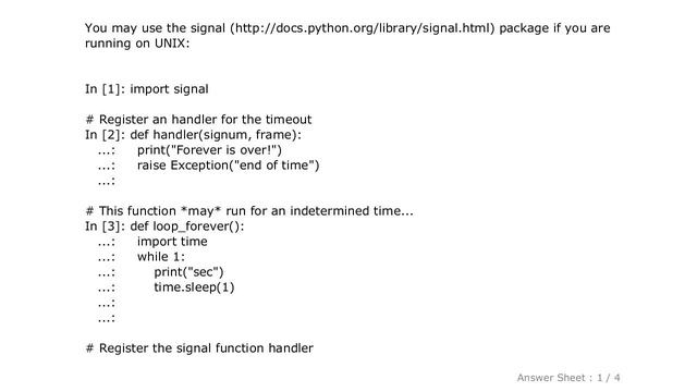 PYTHON : Timeout on a function call смотреть онлайн