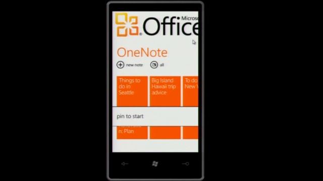 Office Mobile on Windows Phone 7 смотреть онлайн