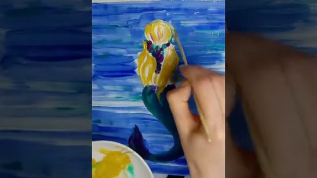 Русалка. Рисуем пузырчаткой пленкой смотреть онлайн