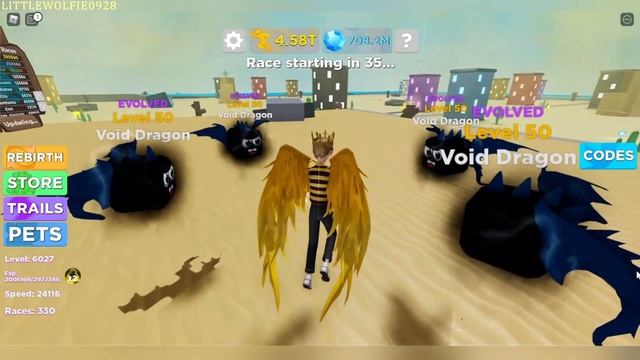 HOW GET BUY VOID DRAGON PET, EVOLVED, STATS ROBLOX LEGENDS OF SPEED смотреть онлайн
