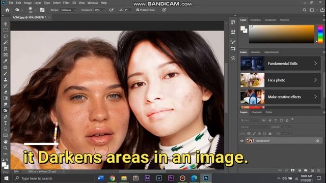 How to use your Dodge, Burn and Sponge Tool Photoshop Basic смотреть онлайн