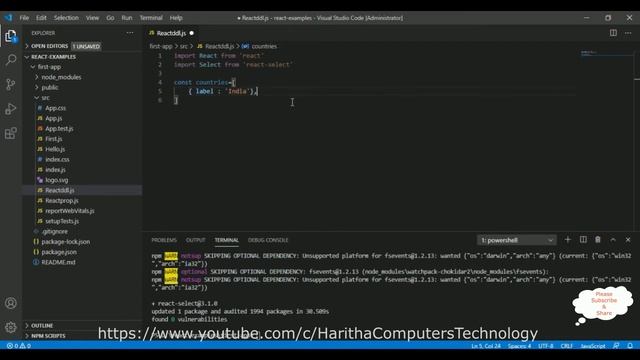 ReactJS Populate Select Dropdown In jsx Component смотреть онлайн