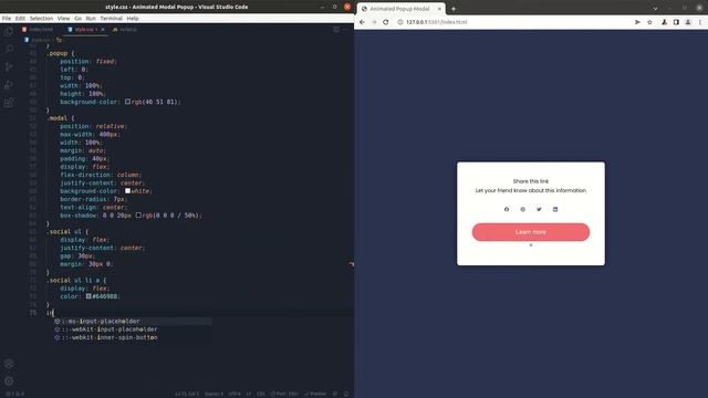Popup Modal on Button Click with Animation смотреть онлайн