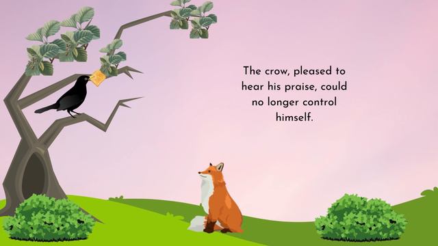 The Fox and the Crow Story | Beware of Flattery | Short Stories for Kids | English Story смотреть онлайн