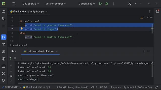 IF, ELIF and ELSE statement in Python | How to use if, elif and else statement in Python in Hindi смотреть онлайн