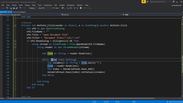 Import text file to dataagridview (vb.net & C#) смотреть онлайн