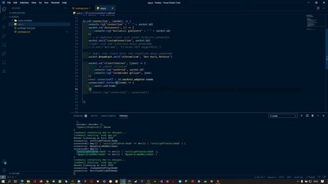 Nodejs Socket IO (on/emit/broadcast) смотреть онлайн