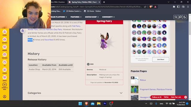 POSSIBLY NEW LIMITED (potentially cop this): Roblox Spring Fairy смотреть онлайн