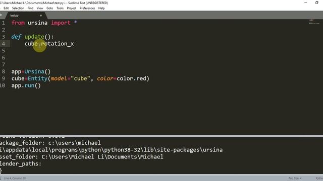 Ursina Engine – 3D Python Game Engine Tutorial: # 03, Movement, Rotations and More Colors смотреть онлайн