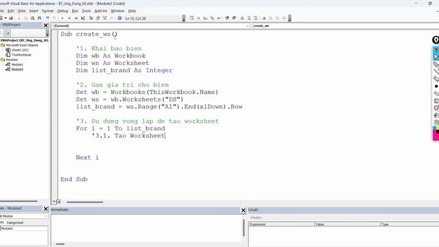 ỨNG DỤNG VBA EXCEL | TẠO NHIỀU WORKSHEET MỚI THEO DANH SÁCH TÊN CÓ SẴN смотреть онлайн