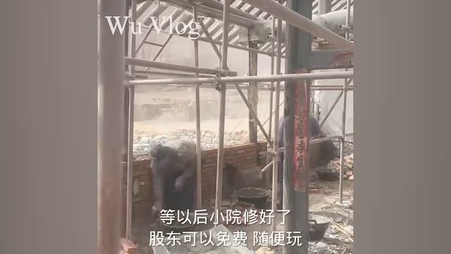 The Grandson Helps His Grandfather Renovates The Old House That Is About To Collapse