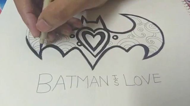 Batman Tattoo Design Time Lapse смотреть онлайн