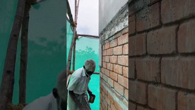 Cement plastering crack prevention using | PVC mesh| #construction #plastering #cement #mason смотреть онлайн
