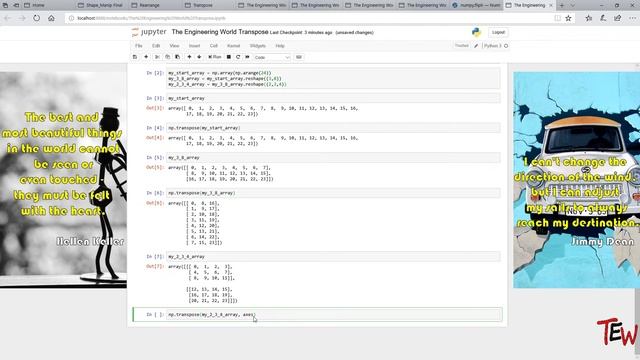 Python Data Science Course, Learn Functions: NumPy Reshape, Tile and NumPy Transpose Array ??? смотреть онлайн