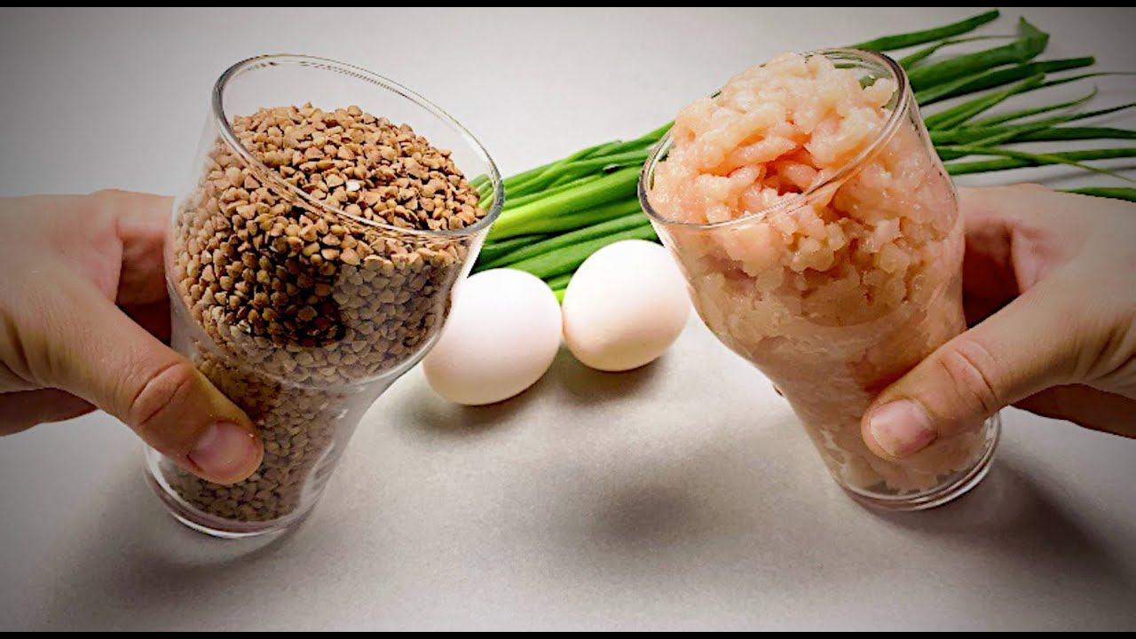 Стакан ГРЕЧКИ и ФАРШ! Невероятно ВКУСНОЕ БЛЮДО на ужин для всей семьи смотреть онлайн