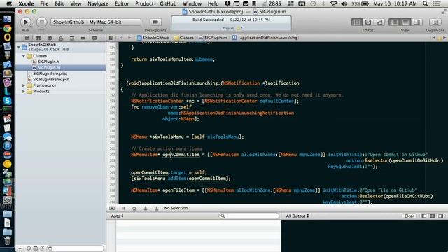 Git Merge • ShowInGitHub XCode Plugin (Lars Schneider) смотреть онлайн