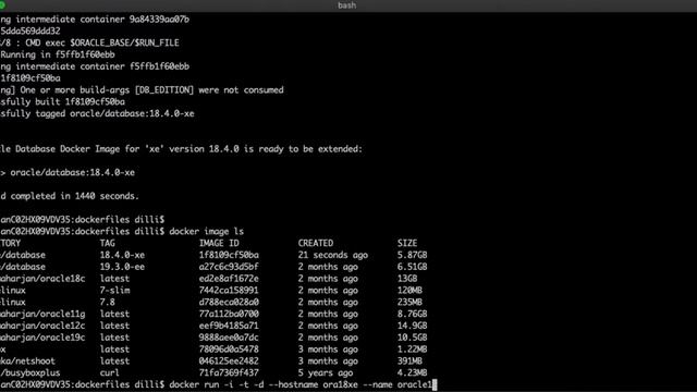 Install Oracle 18c XE in docker container смотреть онлайн