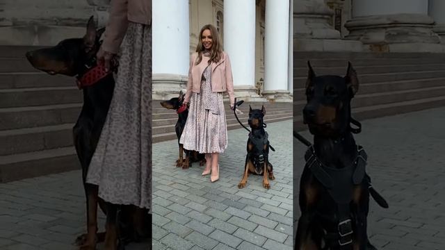 Бежевая косуха и шелковое платье от Malina Fashion смотреть онлайн