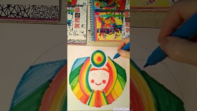 Rainbow clown! lesson-game paper plastics drawing to music Радужный клоун бумагопластика под музык смотреть онлайн