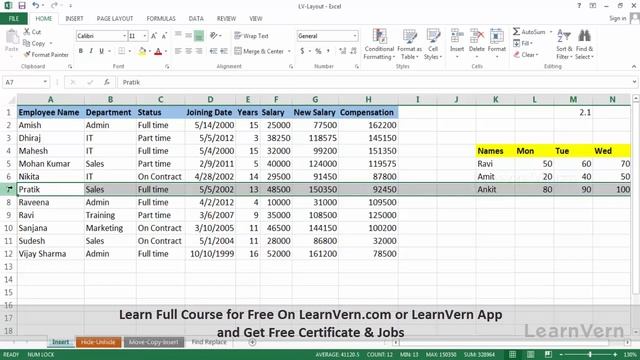 How to Resize Rows and Columns in MS Excel ? Video in Hindi | LearnVern смотреть онлайн