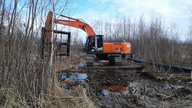 экскаватор на болоте смотреть онлайн
