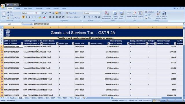 How to remove repeated rows and empty rows in GSTR2A смотреть онлайн