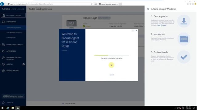 Acronis Backup Cloud: Instalar agente Windows смотреть онлайн