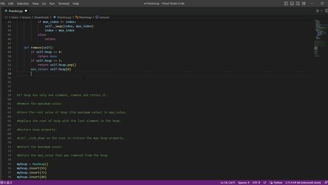 Heap: Efficient Removal and Max Heap Property Maintenance смотреть онлайн