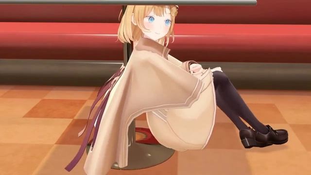 Аме было трудно не светить что у неё под юбкой делая растяжку [Hololive RU SUB] смотреть онлайн