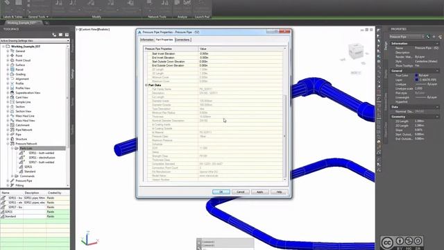 AutoCAD Civil 3D - Pressure Network PE Water смотреть онлайн