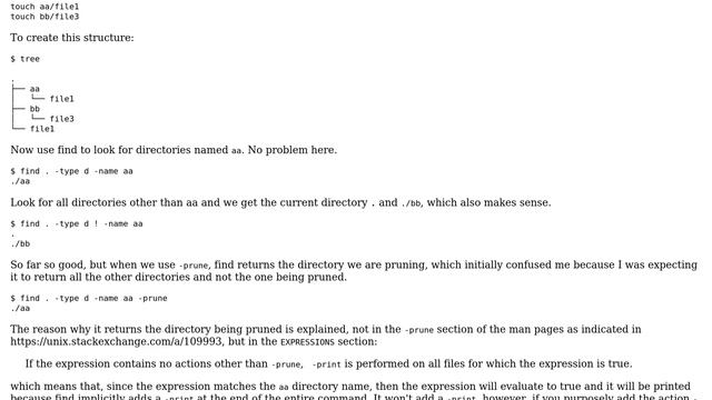 find: prune does not ignore specified path (3 Solutions!!) смотреть онлайн