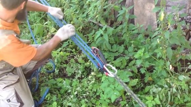 валка дерева с помощью полиспаста смотреть онлайн