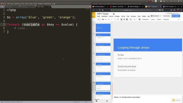 PHP 7: How to loop through arrays | Tutorial Nr. 13 смотреть онлайн