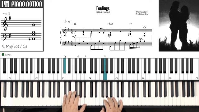 Feelings - Morris Albert (Sheet Music - Piano Solo - Piano Cover - Tutorial) смотреть онлайн