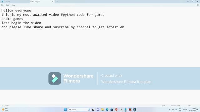 SNAKE GAME #PYTHON # CODE смотреть онлайн