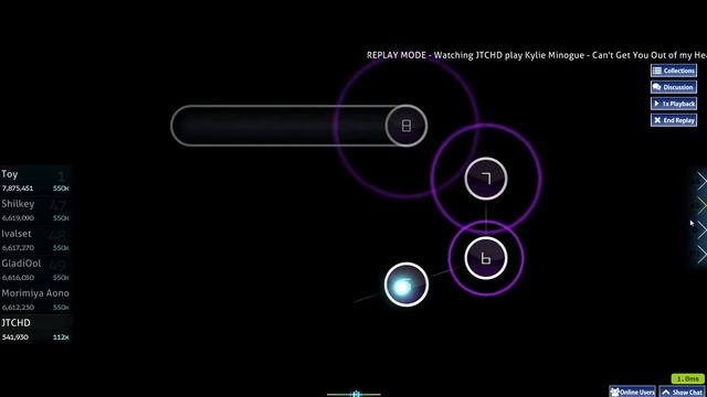 osu! - Can't Get you out of my head ( Maximum ) ( Keyboard + Mouse ) смотреть онлайн