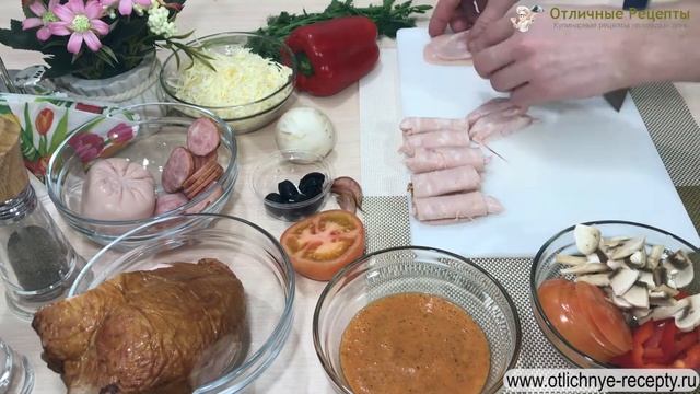 ПИЦЦА МЯСНАЯ АССОРТИ - ПОШАГОВЫЙ ВИДЕО-РЕЦЕПТ! смотреть онлайн