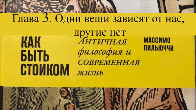 "Как быть стоиком" Массимо Пильюччи. Глава 3. Одни вещи зависят от нас, другие нет. Аудиокнига смотреть онлайн
