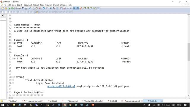 72 - PostgreSQL internal authentication смотреть онлайн