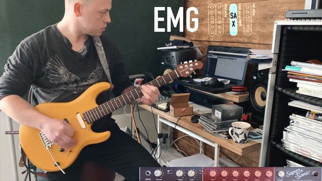EMG SA/SA-X ACTIVE PICKUPS sound SAMPLE (clean/crunch) FENDER SUPERSONIC 22 смотреть онлайн