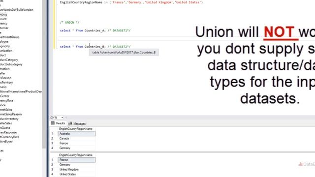 What is the difference between UNION and UNION All ( SQL)? смотреть онлайн