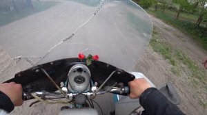 Покатушки на ИЖ Планета 3 с коляской!!!