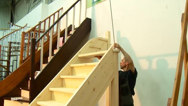 Самостоятельная сборка готовой лестницы Profi&Hobby ЛС-215м смотреть онлайн